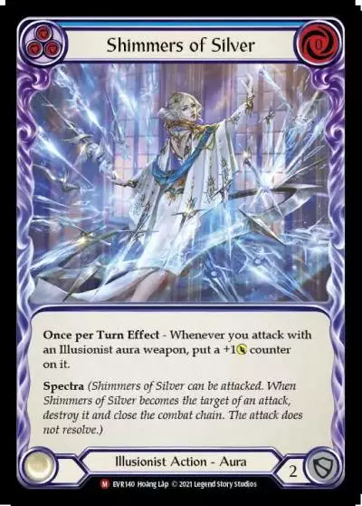 Shimmers of Silver BLUE EVR140-RF - Everfest - Flesh and blood card