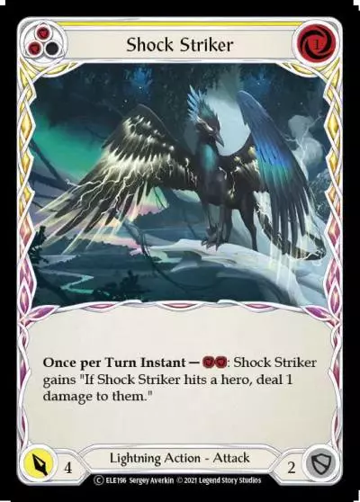 Shock Striker YELLOW U-ELE196-RF - Tales of Aria - Unlimited - Flesh and blood card