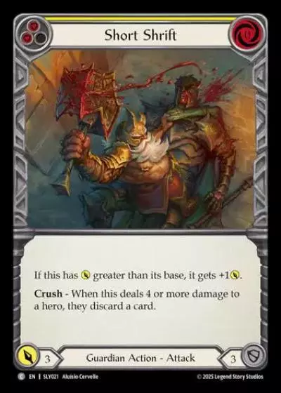 Short Shrift SLY021 - Silver Age Chapter 3 - Lyath Goldmane - Flesh and blood card
