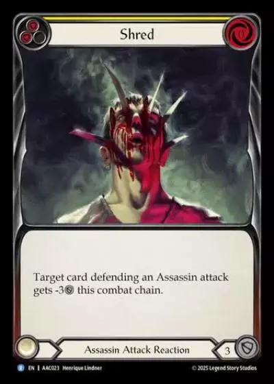 Shred AAC023 - Armory Deck - Arakni, 5L!p3d 7hRu 7h3 cR4X - Flesh and blood card