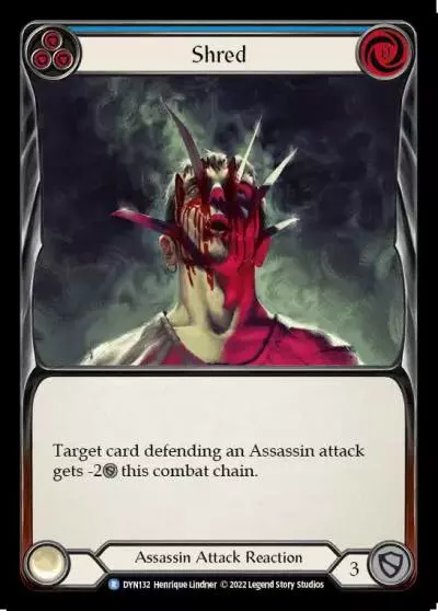 Shred BLUE DYN132 - Dynasty - Flesh and blood card