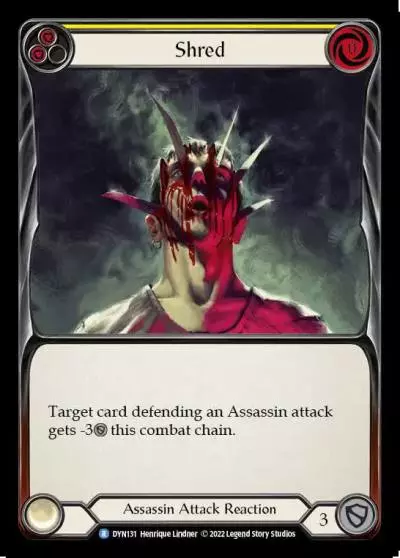 Shred YELLOW DYN131-RF - Dynasty - Flesh and blood card
