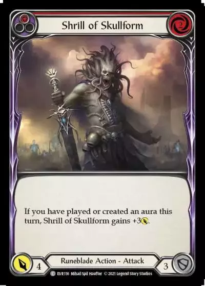 Shrill of Skullform RED EVR116 - Everfest - Flesh and blood card
