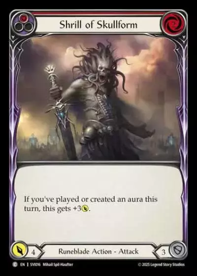 Shrill of Skullform SVI016 - Silver Age Chapter 1 - Viserai - Flesh and blood card