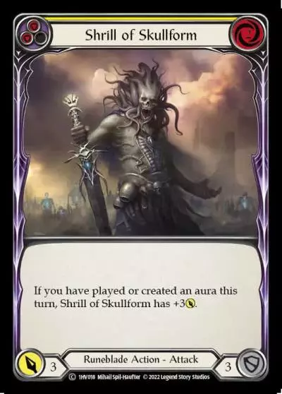 Shrill of Skullform YELLOW 1HV018 - Viserai - Blitz Deck - Flesh and blood card