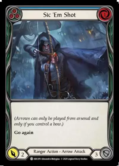 Sic 'Em Shot BLUE U-ARC074-RF - Arcane Rising - Unlimited - Flesh and blood card