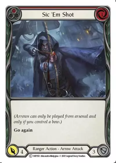 Sic 'Em Shot RED 1HP252 - History Pack 1 - Flesh and blood card
