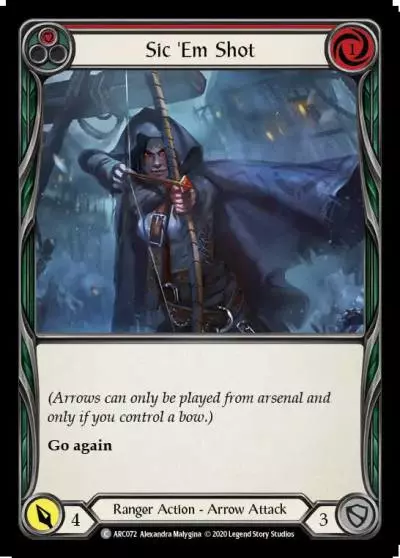 Sic 'Em Shot RED U-ARC072 - Arcane Rising - Unlimited - Flesh and blood card