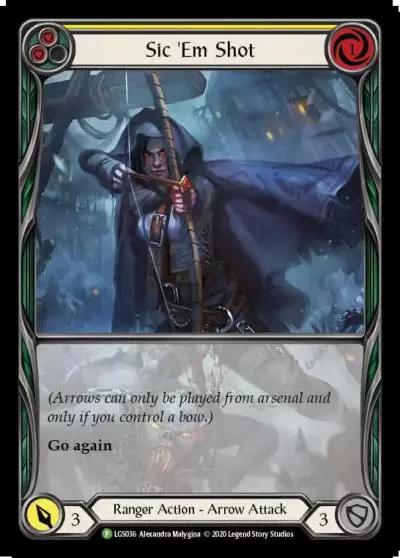 Sic 'Em Shot YELLOW LGS036-RF - Armory - Season 3 - Flesh and blood card