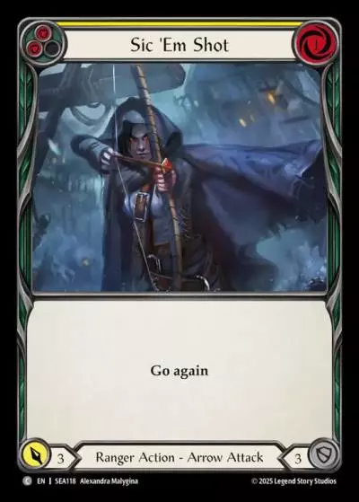 Sic 'Em Shot YELLOW SEA118 - High Seas - Flesh and blood card