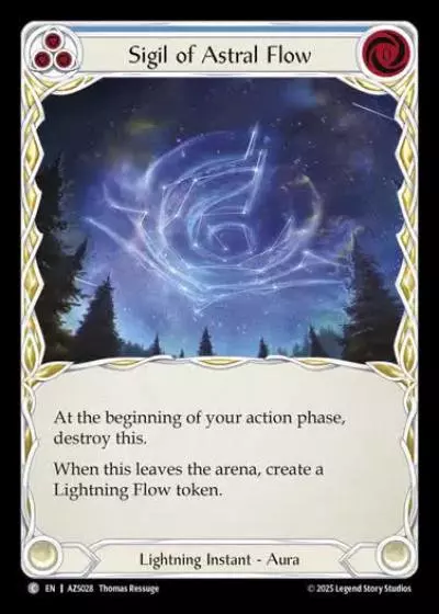 Sigil of Astral Flow AZS028 - Armory Deck - Zyggy Starlight - Flesh and blood card