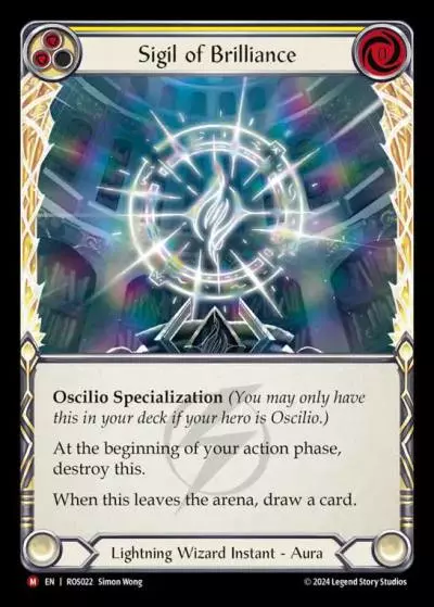 Sigil of Brilliance YELLOW ROS022 - Rosetta - Flesh and blood card