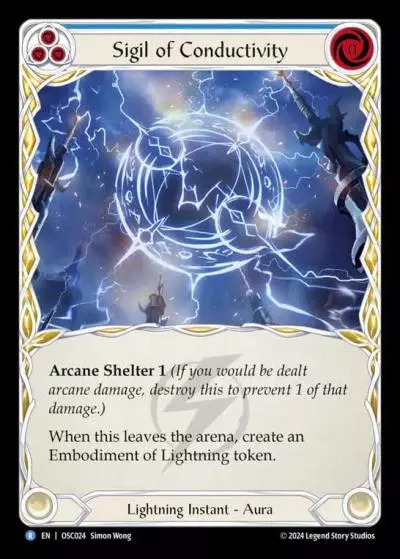 Sigil of Conductivity BLUE OSC024 - Rosetta Blitz Deck - Oscilio - Flesh and blood card