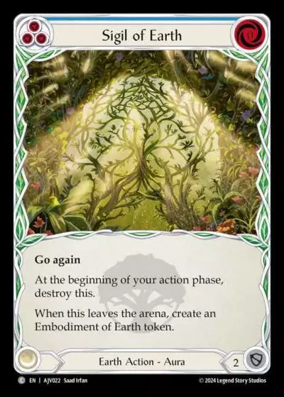 Sigil of Earth BLUE AJV022 - Armory Deck Origins - Jarl Vetreiði - Flesh and blood card