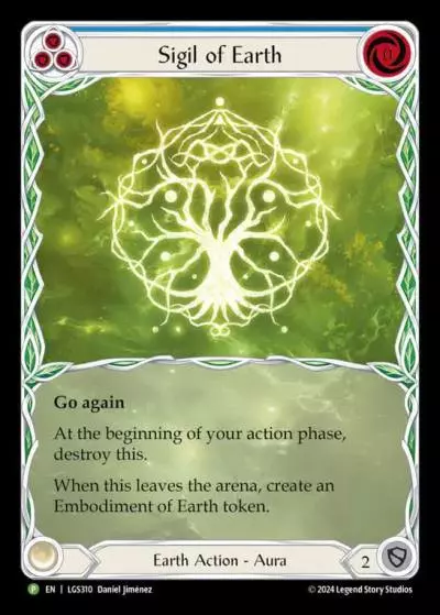 Sigil of Earth BLUE LGS310-RF - Pre-release - Rosetta - Flesh and blood card