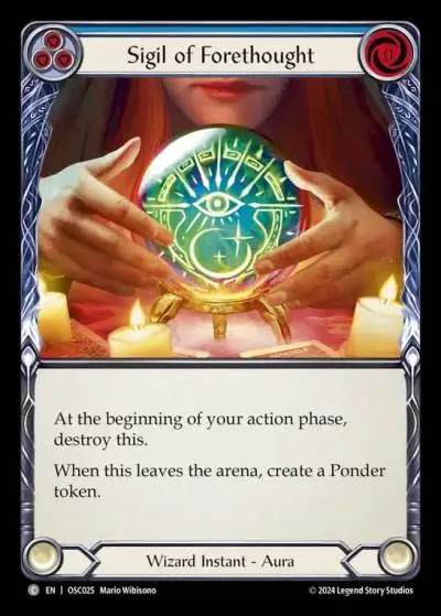 Sigil of Forethought BLUE OSC025 - Rosetta Blitz Deck - Oscilio - Flesh and blood card