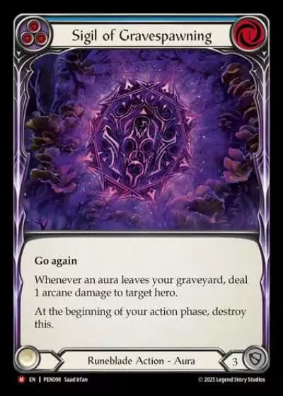 Sigil of Gravespawning PEN098 - Compendium of Rathe - Flesh and blood card