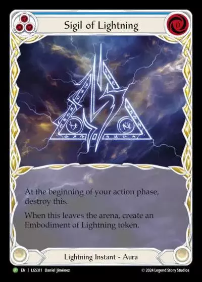 Sigil of Lightning BLUE LGS311-RF - Pre-release - Rosetta - Flesh and blood card