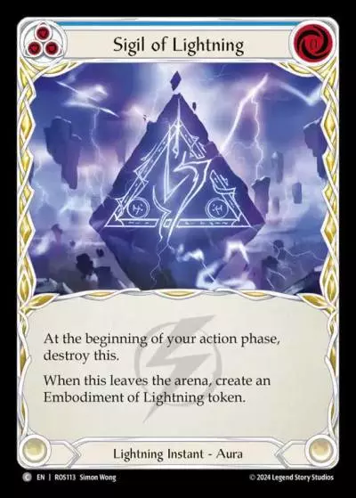 Sigil of Lightning BLUE ROS113 - Rosetta - Flesh and blood card