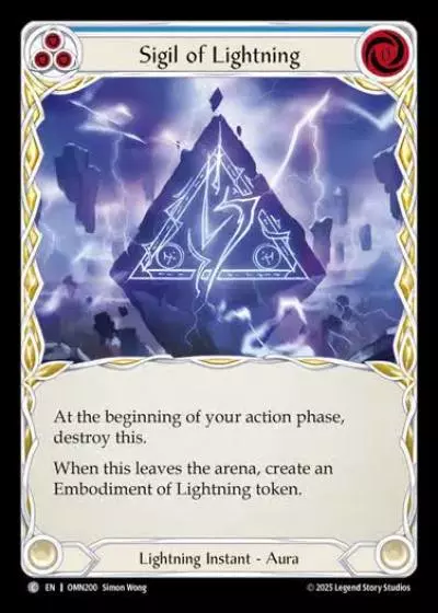 Sigil of Lightning OMN200 - Omens of the Third Age - Flesh and blood card