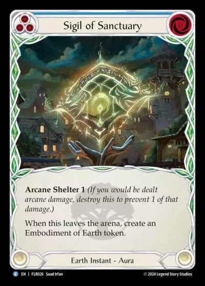 Sigil of Sanctuary BLUE FLR026 - Rosetta Blitz Deck - Florian - Flesh and blood card
