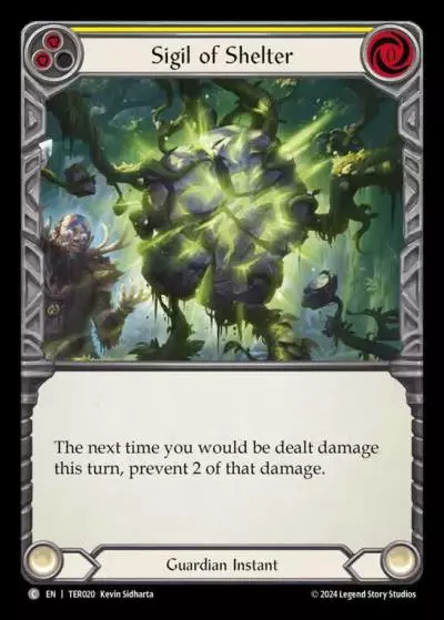 Sigil of Shelter YELLOW TER020 - 1st Strike - Terra - Flesh and blood card