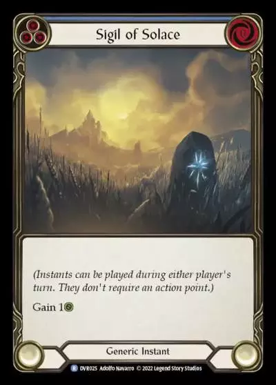 Sigil of Solace BLUE DVR025 - Classic Battles: Rhinar vs Dorinthea - Flesh and blood card
