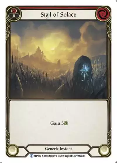 Sigil of Solace RED 1HP387 - History Pack 1 - Flesh and blood card