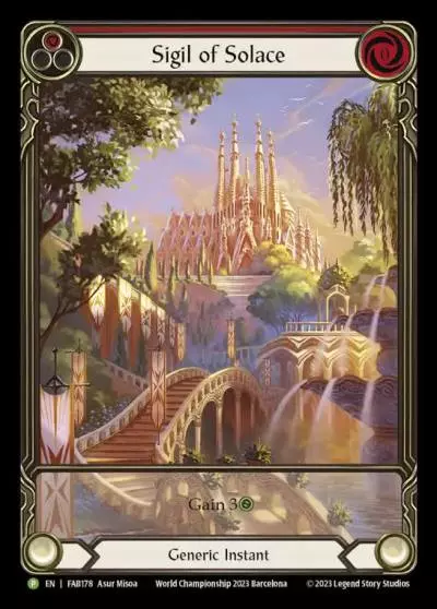 Sigil of Solace RED FAB178-RF - World Championship - 2023 - Flesh and blood card