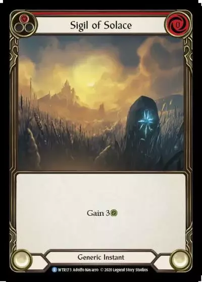 Sigil of Solace RED U-WTR173-RF - Welcome to Rathe - Unlimited - Flesh and blood card