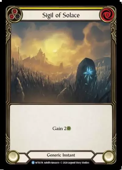 Sigil of Solace YELLOW U-WTR174 - Welcome to Rathe - Unlimited - Flesh and blood card