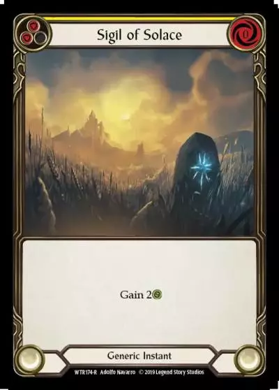 Sigil of Solace YELLOW WTR174 - Welcome to Rathe - Flesh and blood card