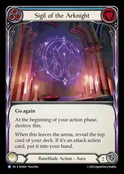 Sigil of the Arknight BLUE AVS028 - Armory Deck Legends - Viserai, Rune Blood - Flesh and blood card
