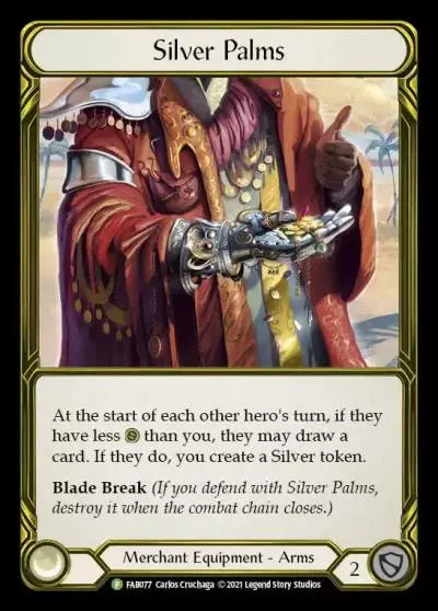 Silver Palms FAB077-GF - Premier Organized Play - Everfest 2021 - Flesh and blood card