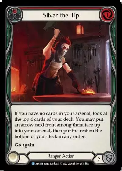 Silver the Tip RED U-ARC051-RF - Arcane Rising - Unlimited - Flesh and blood card