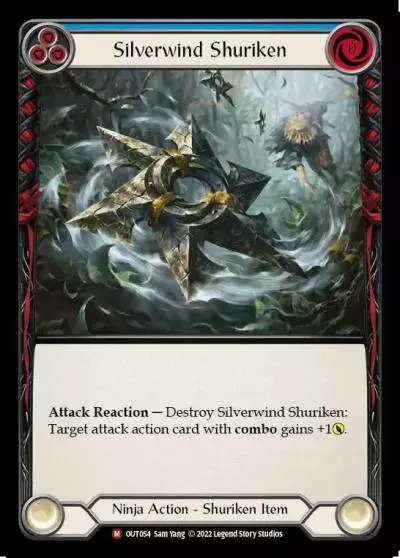 Silverwind Shuriken BLUE OUT054 - Outsiders - Flesh and blood card