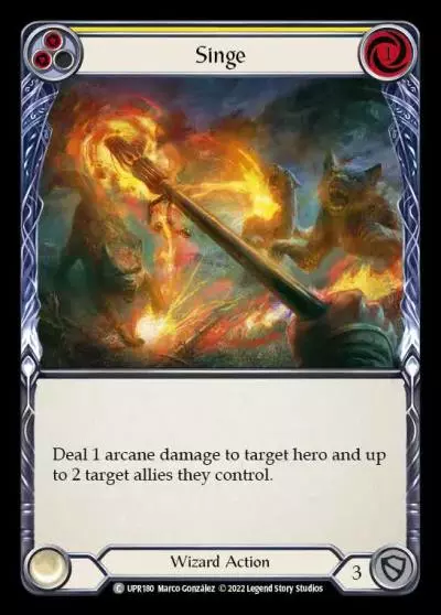 Singe YELLOW UPR180 - Uprising - Flesh and blood card