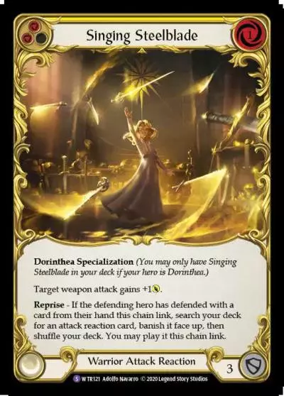 Singing Steelblade YELLOW U-WTR121-RF - Welcome to Rathe - Unlimited - Flesh and blood card