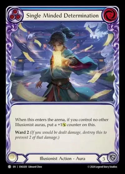 Single Minded Determination BLUE ENG020 - Enigma - Blitz Deck - Flesh and blood card