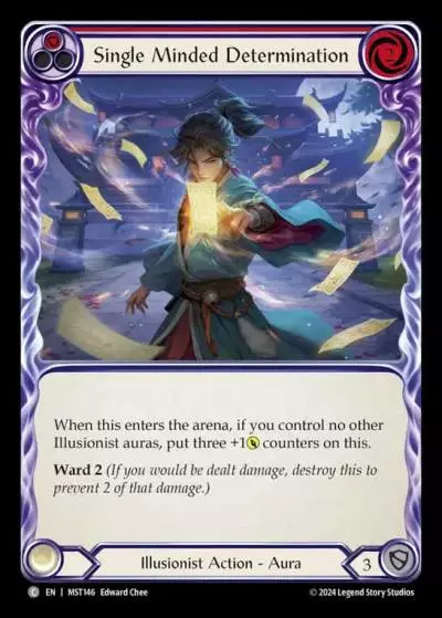 Single Minded Determination RED MST146 - Part the Mistveil - Flesh and blood card