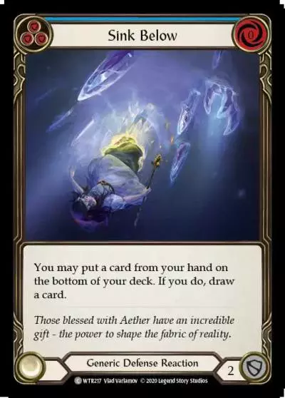 Sink Below BLUE U-WTR217-RF - Welcome to Rathe - Unlimited - Flesh and blood card