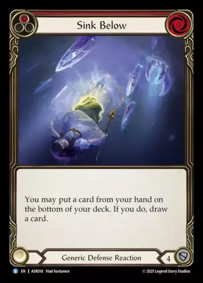 Sink Below RED ASR018 - Armory Deck - Ira, Scarlet Revenger - Flesh and blood card