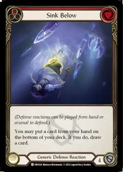 Sink Below RED DRO028 - Dromai - Blitz Deck - Flesh and blood card