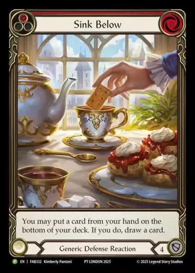 Sink Below RED FAB332-RF - Pro Tour - London 2025 - Flesh and blood card
