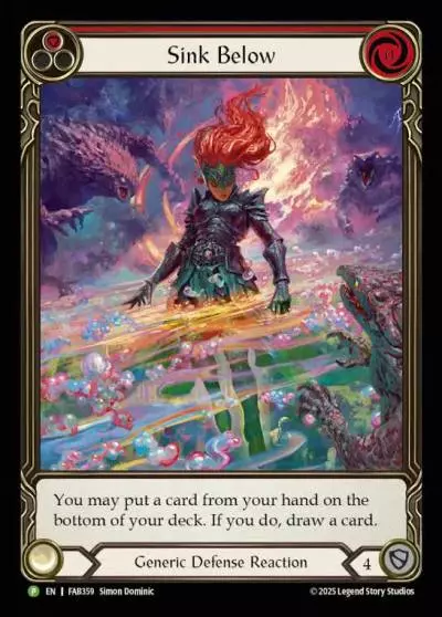 Sink Below RED FAB359-RF - Marketing - Project Blue 2025 - Flesh and blood card