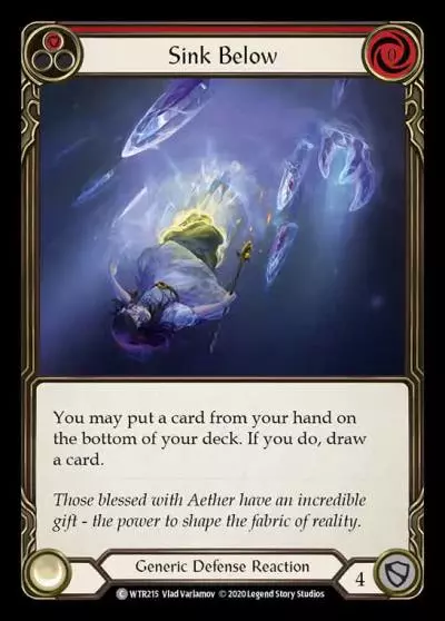 Sink Below RED R-WTR215 - Welcome to Rathe - Unlimited Revised - Flesh and blood card
