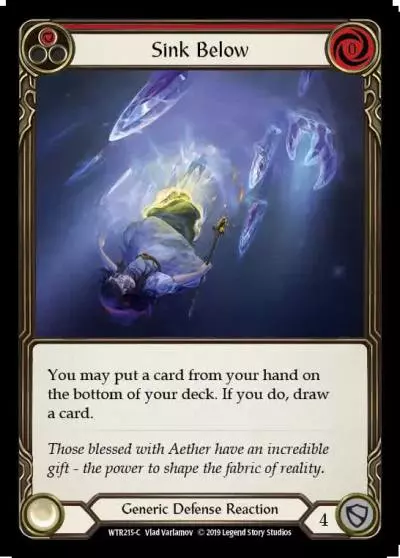Sink Below RED WTR215 - Welcome to Rathe - Flesh and blood card