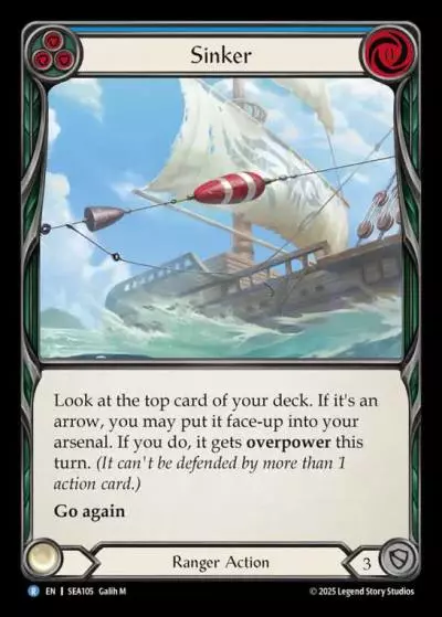 Sinker BLUE SEA105 - High Seas - Flesh and blood card