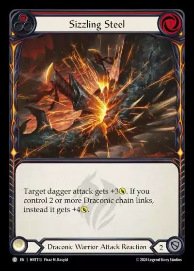 Sizzling Steel RED HNT113 - The Hunted - Flesh and blood card