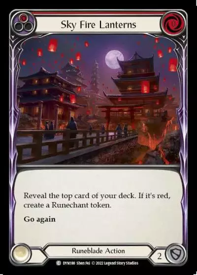 Sky Fire Lanterns RED DYN188 - Dynasty - Flesh and blood card